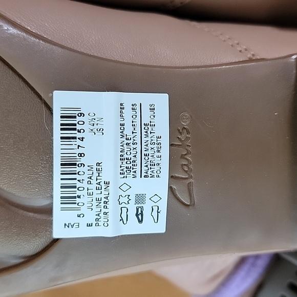 Women's Clarks Juliet Palm Praline Leather Pumps, Cream, Size 7N, New W/O Box - Picture 8 of 9